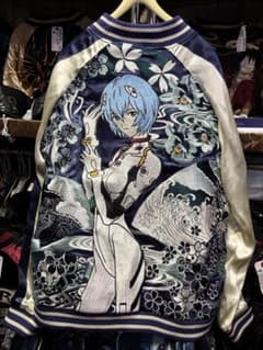Evangelion 니시키 코라보 일본 무늬 스카쟌 아야나미 레이 리버시블 M
