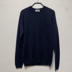 美品 JOHN SMEDLEY ジョンスメドレー ハイゲージニット ネイビー S