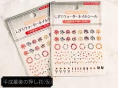 しずくネイルシール♡しずくウォーターネイルシール「平成最後の押し花(仮)」2枚のサムネイル