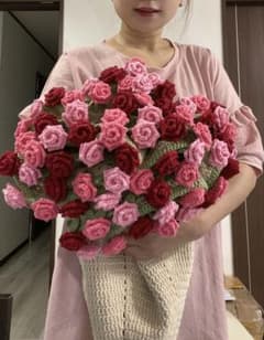 （専用）バラの花束ブランケット直径143cm，102本の大きなバラ，ストール m99747203987_1.jpg?1751706266