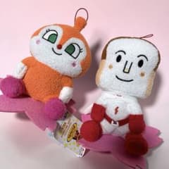 【美品】アンパンマンころふわ桜Ver. ドキンちゃん＆しょくぱんまん 2体セット