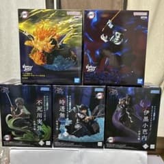 鬼滅の刃 伊黒小芭内 不死川実弥 時透無一郎 我妻善逸 獪岳 5体セット