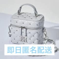 Darich ダーリッチ キルティングビジュー スクエアミニバッグ サックス