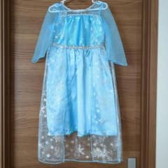 エルサ　アナと雪の女王　キッズドレス ライトブルー 雪の結晶柄　100cm