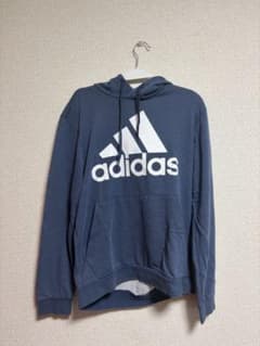 adidas プルオーバーパーカー ネイビー J/Lサイズのサムネイル