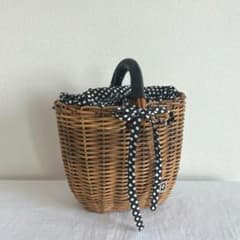 エバゴス ebagos ソフト・カーブ・バスケット ドットかぶせ BLACK