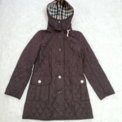 最終お値引！バーバリーキルティングコート9号 美品 バーバリー ロンドン キルティングコート ブラウン 2way 9号 M