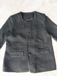 ノーカラージャケット ブラックのサムネイル