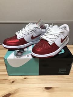 シュプリーム Nike SB Dunk Low 28.5cm 白赤のサムネイル
