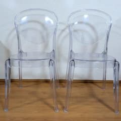 calligaris カリガリス クリアダイニングチェア 2脚セット 透明 椅子