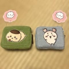 未使用】ちいかわ ふわふわミニポーチ くりまんじゅう 古本屋 2点