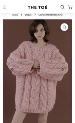 【高菜】THE TOÉ MARAIS HANDMADE KNIT pink THE TOÉ Marais Handmade Knit - メルカリ