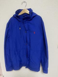 値下！！キッズPolo フード付きジャケット 青Lサイズ