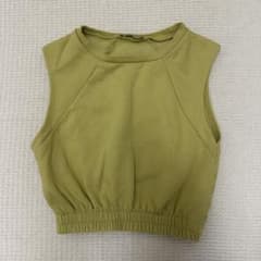 ZARA 裏起毛スエットトップス＊ノースリーブ　クロップド丈のサムネイル