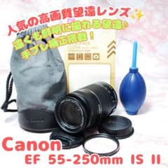 ⭐️美品⭐️ Canon EF-S 55-250mm IS II 手ぶれ補正付き望遠 ✨Canon 55-250mm IS II✨美品 人気の望遠レンズ 手ブレ補正 - メルカリ