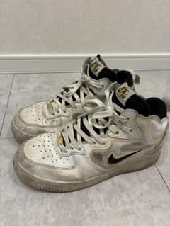 進*れ様 Nike Air Force 1 Mid ホワイト/ブラック/ゴールドのサムネイル