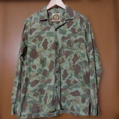 60's　ダックハンターカモシャツ　オープンカラーシャツ　迷彩シャツ 60's ダックハンターカモシャツ オープンカラーシャツ 迷彩シャツ