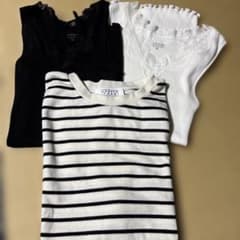 ローリーズファーム タンクトップ 3点セット M レース＆ボーダー まとめ売りのサムネイル