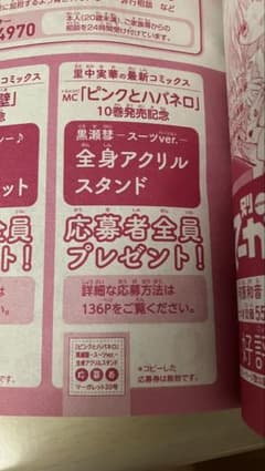 マーガレット　20号　ピンクとハバネロ　アクリルスタンド　応募券のサムネイル