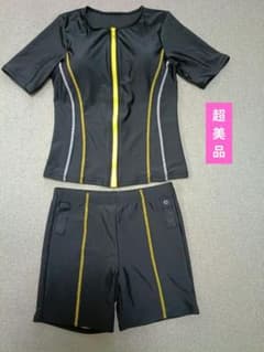 セパレート型フィットネス水着 ブラック×イエローのサムネイル