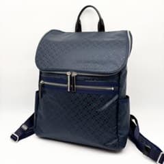 極美品】傳濱野 ルカ モノグラム ナイロンリュック ネイビー - メルカリ