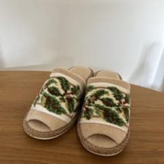 フェイラー♡美品　植物模様 ベージュ スリッパのサムネイル