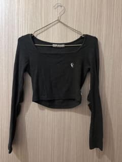 CRANKクロップド長袖Tシャツ ブラックのサムネイル