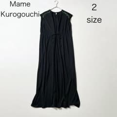 3542【美品】マメクロゴウチ 刺繍 ノースリーブワンピース 20SS M 