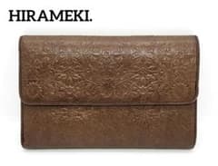 미품 HIRAMEKI 히라메키 윌리엄 모리스 형 눌러 접어 지갑