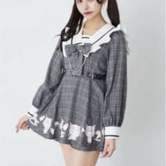 Ank Rouge クロミ チェック柄 セーラー セットアップ 長袖のサムネイル