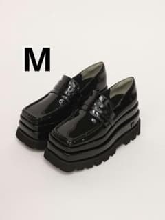 ダーリッチ Darich エナメルプラットフォームローファー ブラック M