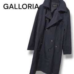 【GALLORIA】テーラードジャケット　ロングコート　薄手　紺色　9AR