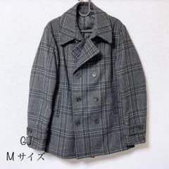 値下げしました！ 美品 GU チェック柄コート Mのサムネイル
