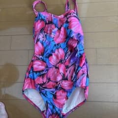 CHARLE花柄 ワンピース水着 ピンク ブルーのサムネイル