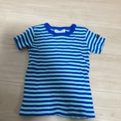 ⭐︎ アニエス・ベー　青緑ストライプ Tシャツのサムネイル