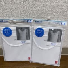 ユニクロ　エアリズムメッシュタンクトップ　110   ２枚セットのサムネイル