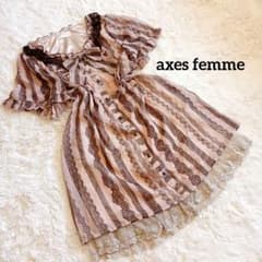 axes femme リボン レース ワンピース coquette - メルカリ