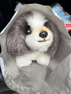 犬 ぬいぐるみ リアル ふわふわのサムネイル