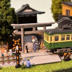 江ノ電 長谷 御霊神社 あじさい 夫婦銀杏 鉄道ジオラマ Nゲージ 展示台