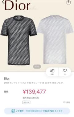 ★大幅値下げしました★dior Ｔシャツ　即完売品　白のサムネイル