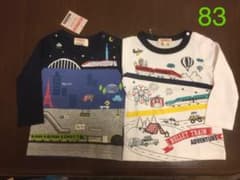 マザウェイズ  男の子　電車　ロングTシャツ ロンT 長袖　83㎝のサムネイル