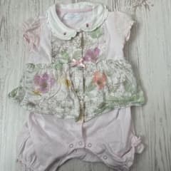bebe reduction Liberty 花柄ロンパース 60サイズのサムネイル