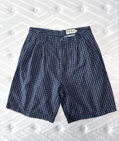 90's Eddie Bauer インディゴリネン 2タックショーツnoroll 90's Eddie Bauer インディゴリネン 2タックショーツnoroll - メルカリ