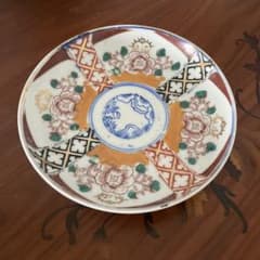大皿レトロ骨董飾り皿 レトロ 骨董 中皿 16センチ 金彩赤絵皿 - メルカリ