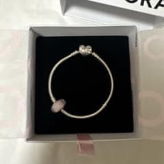 PANDORA ブレスレット 17cm チャーム付 - メルカリ