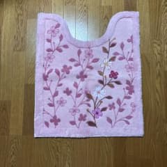 花柄 トイレマット ピンクのサムネイル