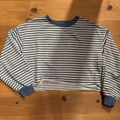 WEGO STANDARD ストライプ クロップドスウェット Sのサムネイル
