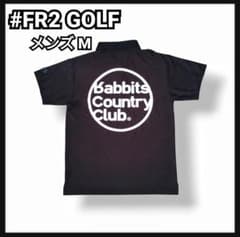 FR2GOLF エフアールツーゴルフ 半袖ポロ M 黒 バックロゴ RGC069