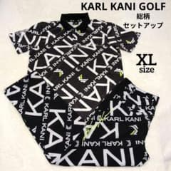 美品♡KARL KANI 総柄 セットアップ XL ポロシャツ×ロングパンツ 美品♡KARL KANI 総柄 セットアップ XL ポロシャツ×ロングパンツ