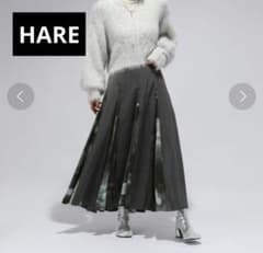 HARE アートタックスカート プリーツ グレー ハレ グラフィック - メルカリ